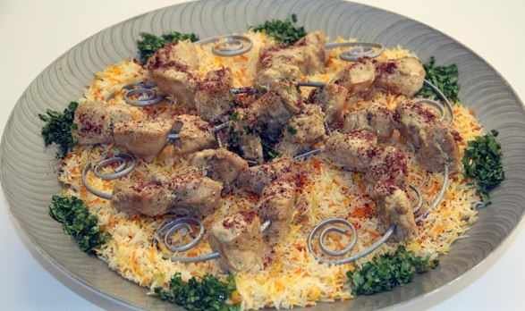 شيش طاووق مع الارز من مطبخ احلى عالم