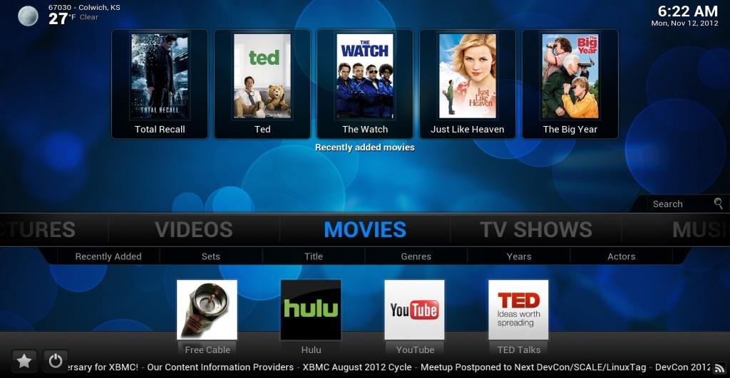 تحميل مشغل وسائط متعدد للأندرويد تطبيق XBMC الأفضل